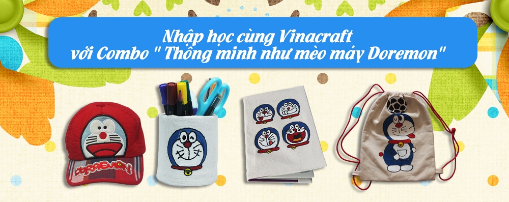 Combo mèo máy Doraemon đáng yêu